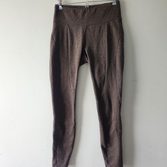 Prana Brown Moto Knit Skinny Leggings Medium - Picture 2 of 12